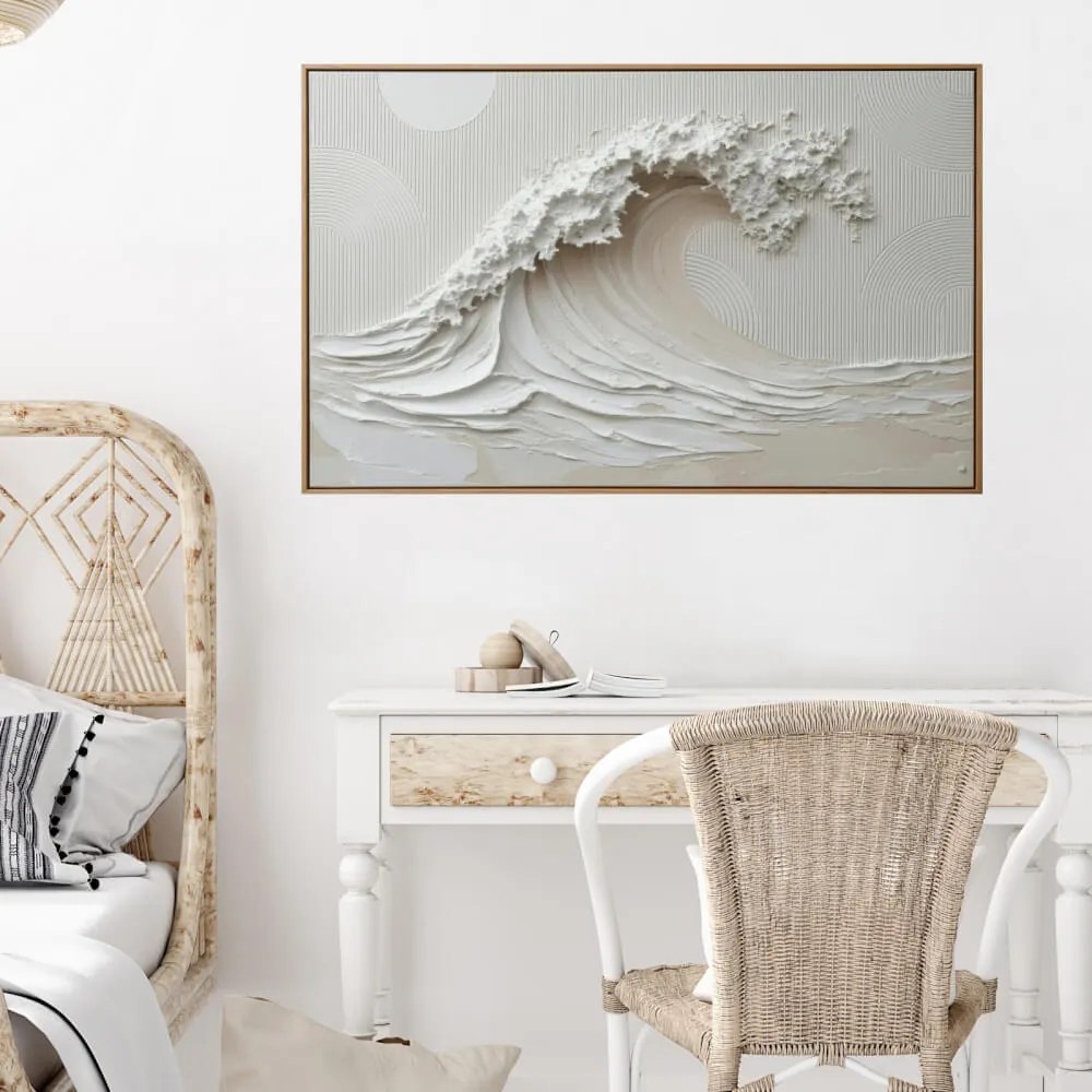 Autocolante retangular – Onda marítima e relevo texturado