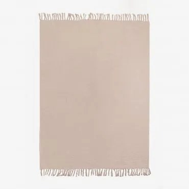Manta Xadrez De Chiffon De Algodão (185x125 Cm) Eloi Maquilhagem Leve - Sklum