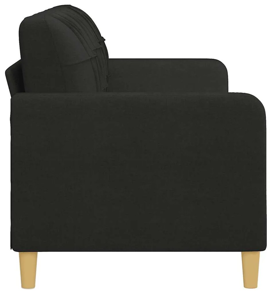 Sofá de 3 lugares tecido 180 cm preto
