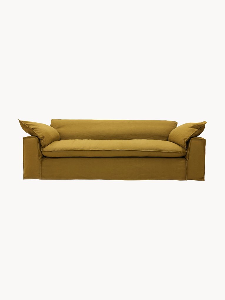 Sofá Nomad: 305 cm - Linho, ocre queimado (4 lugares)