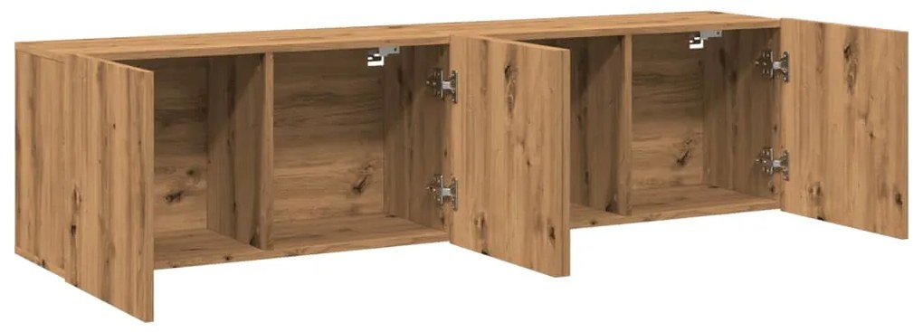 Móveis de parede para TV 2 pcs 80x30x41 cm carvalho artisiano