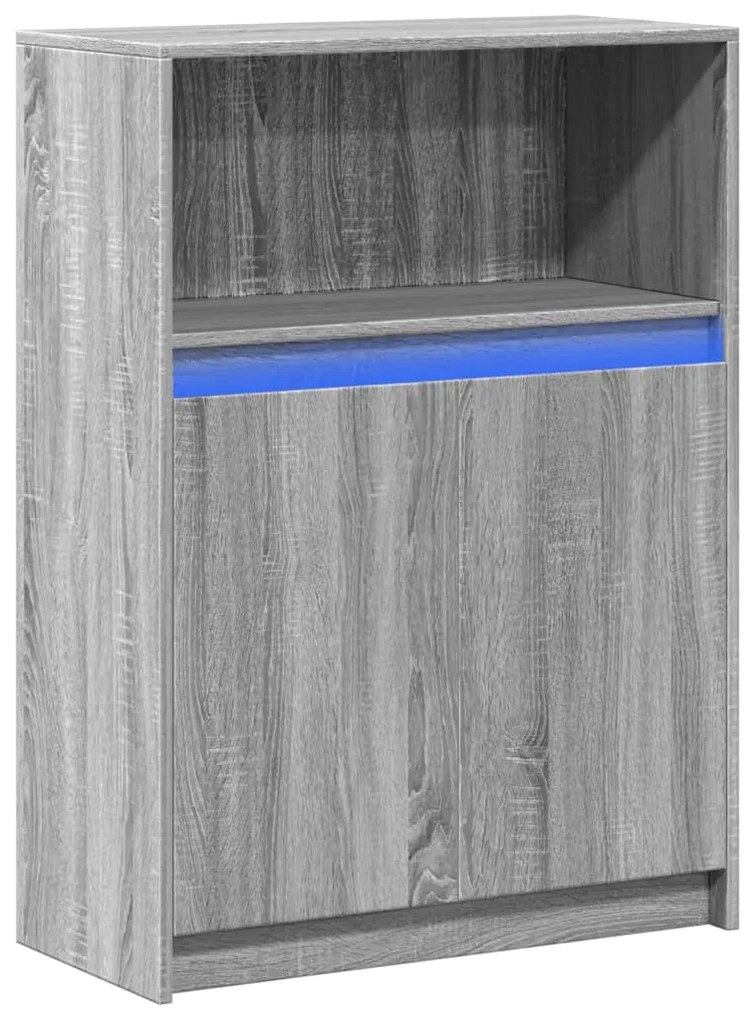 Aparador 72x34x100 cm derivados de madeira cinzento sonoma