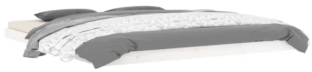 Estrutura de cama super king 180x200 cm pinho maciço branco