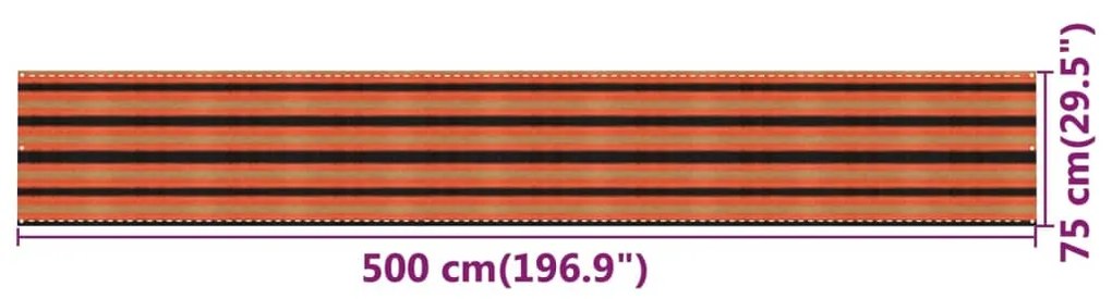 Tela de varanda 75x500 cm PEAD multicor