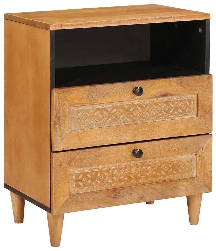 vidaXL Armário de Cabeceira com gaveta Marrom Claro 50 x 33 x 62 cm