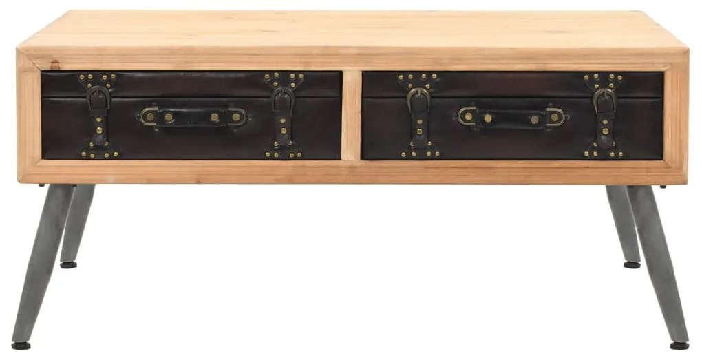 Mesas de centro em madeira de abeto maciça 115x55x50 cm