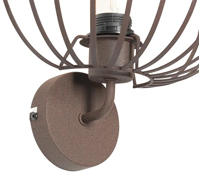 Candeeiro de parede design castanho ferrugem 30 cm - Johanna Design