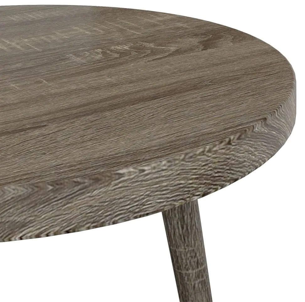 Conjunto mesas de apoio 3 pcs MDF e ferro cinzento