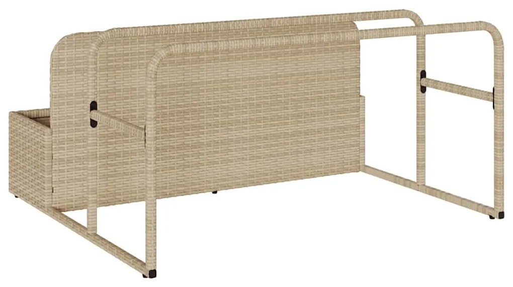 Armazenamento de bóias junto à piscina 110x100x57 cm vime PE