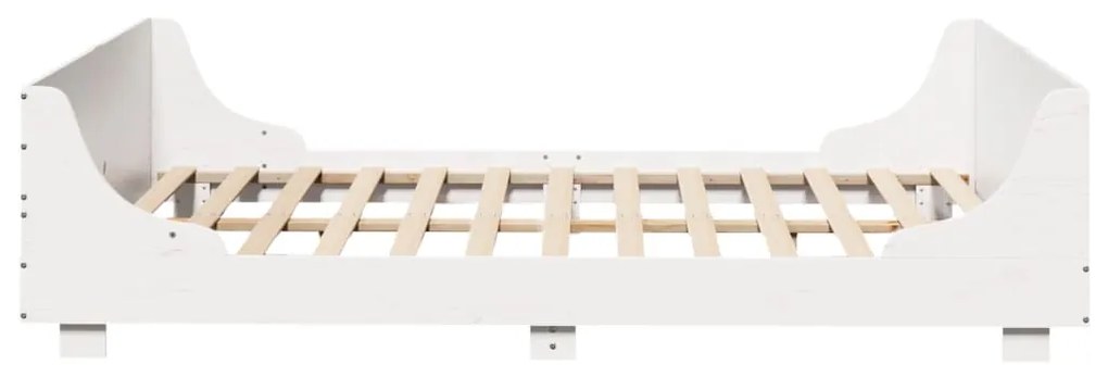 Cama sem colchão 160x200 cm madeira de pinho maciça branco