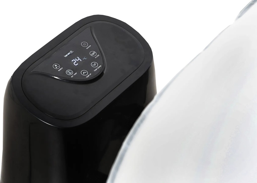 Spa insuflável portátil para 4 Pessoas com bolhas, banheira de hidromassagem, jacuzzi, cinzento