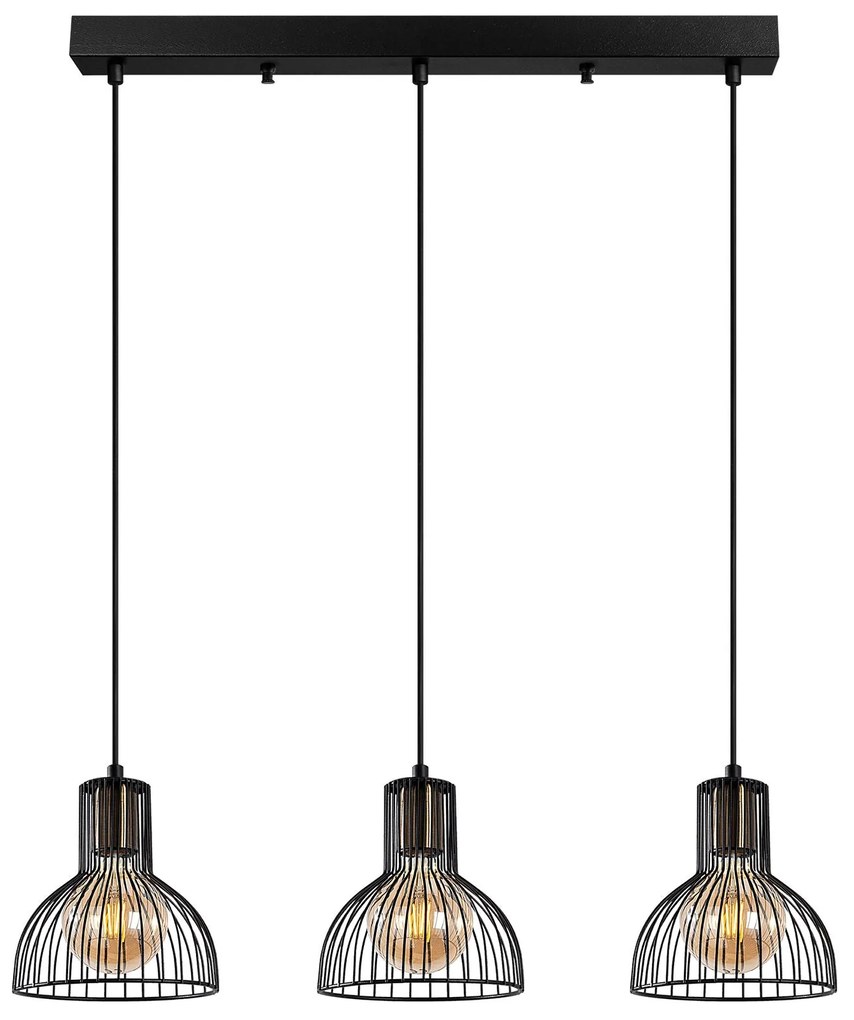 Candeeiro de Teto Vazo – Preto – 70 x 17 x 114 cm