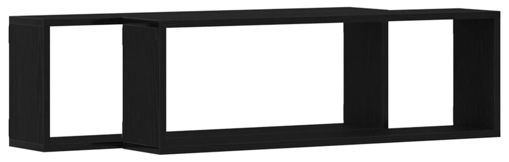 Prateleiras de Parede vidaXL - Conjunto de 2, Carvalho Preto, 80x15x26