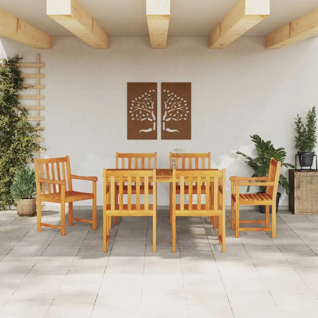 Conjunto de Mesa de Jantar 7 pcs 180 x 90 x 75 cm