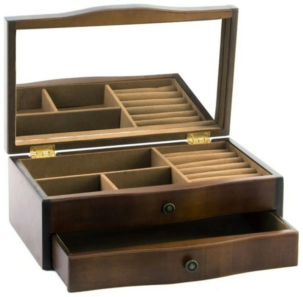 Guarda-Joias DKD Home Decor Castanho Madeira MDF 28 x 17 x 10 cm