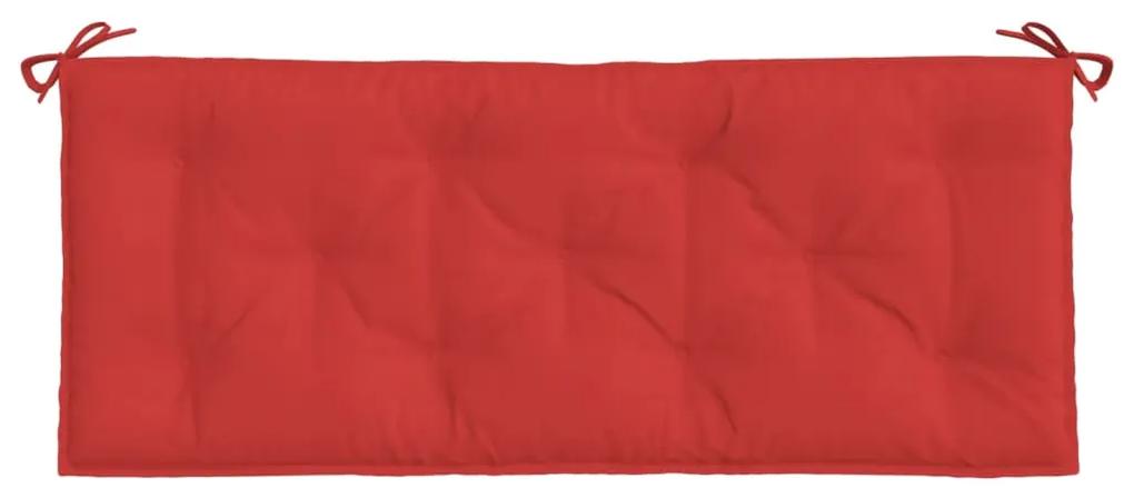 Almofadão p/ banco de jardim 120x50x7 cm tecido oxford vermelho