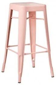 Banco Alto De Aço Lix Rosa Quartzo & ↑76 Cm - Sklum