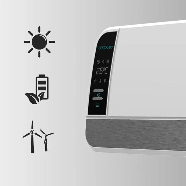 Aquecedor elétrico Baixo Consumo Cerâmico Ready Warm 5250 Swing Box Ceramic 2000W, Ecrã LED, Oscilação, IPX2, Temporizador, 3 Modos, proteção contra s