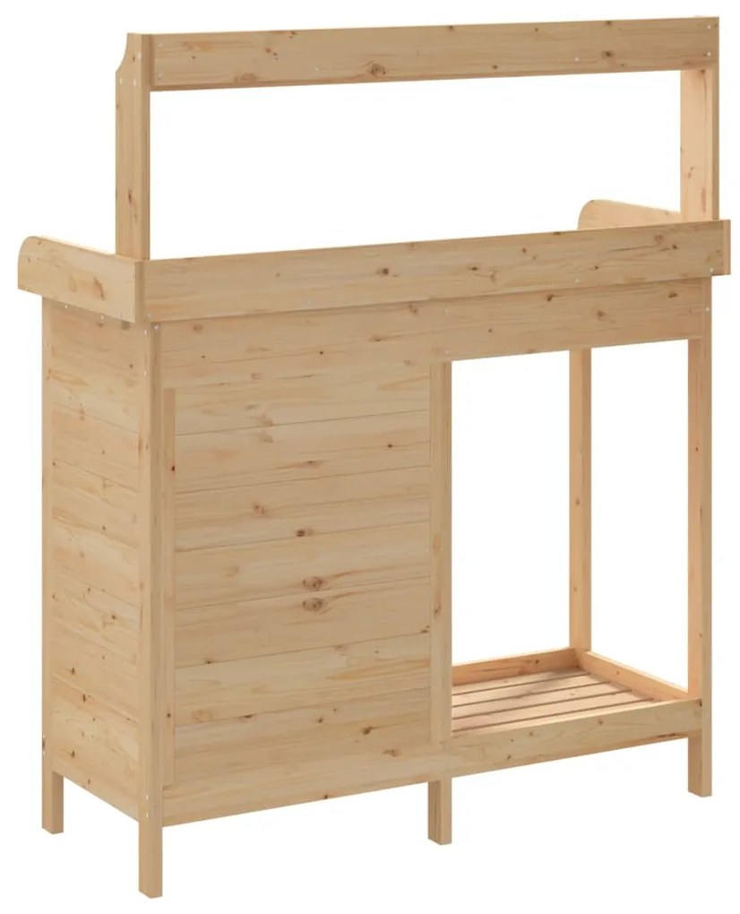 Mesa de cultivo c/ armário 110,5x45x124,5 cm abeto maciço