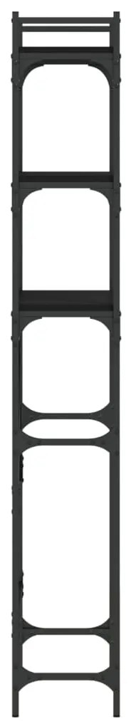 Estante p/ máquina de lavar 67x25x163 cm deriv. madeira preto