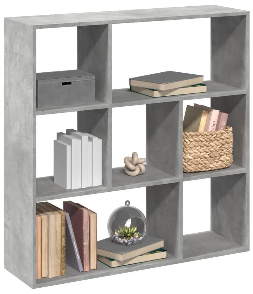 vidaXL Estante divisória 102x29x103,5 cm deriv. madeira cinza cimento