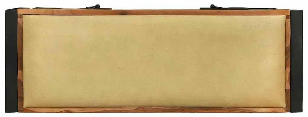 Armário Banco Multicolorido 100x35x50 cm Madeira Sólida Recuperada