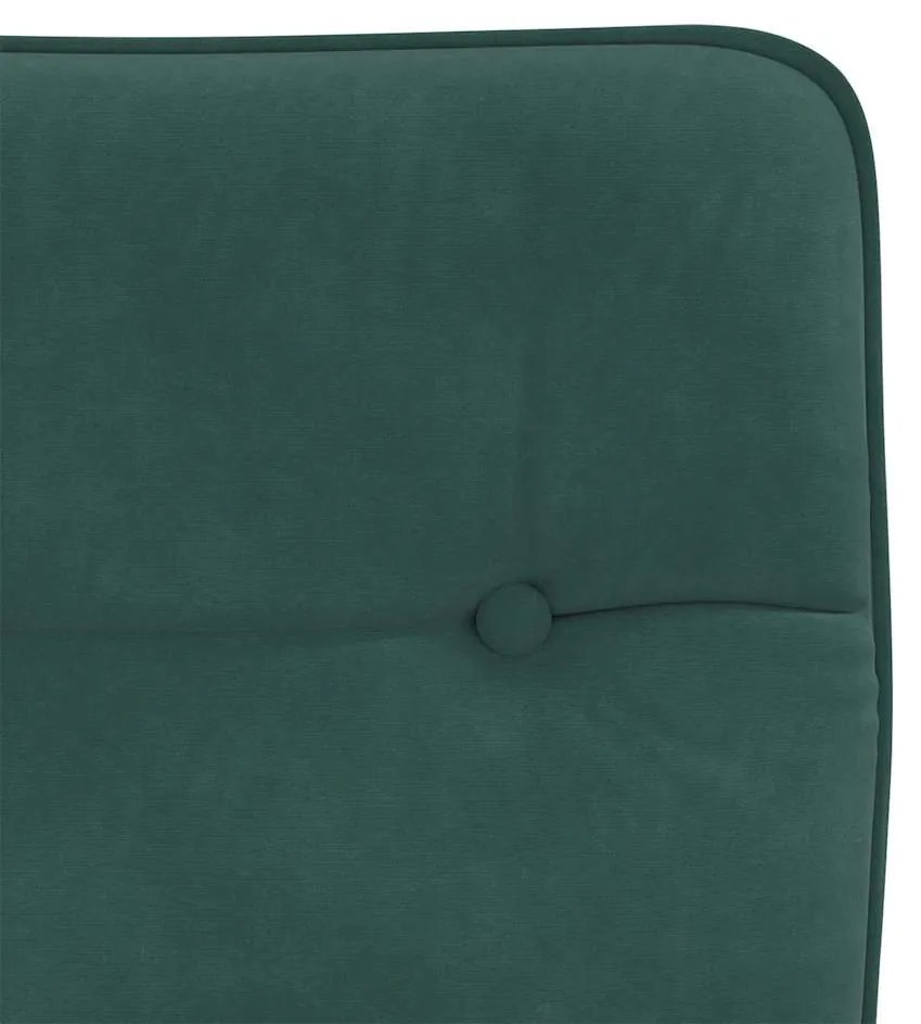 Cadeiras de jantar 2 pcs veludo verde-escuro