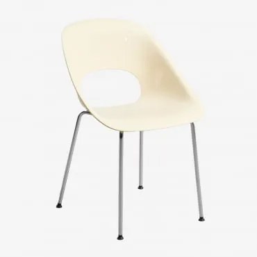 Pack De 2 Cadeiras De Jantar Em Polipropileno E Ferro Louna Crema - Sklum