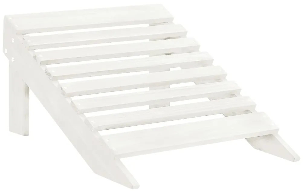 Cadeira de jardim Adirondack c/ otomano e mesa abeto branco