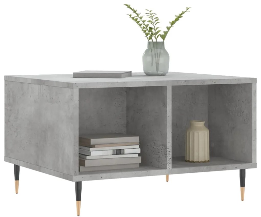 Mesa de centro 60x50x36,5 cm derivados de madeira cinza cimento