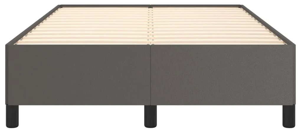 Estrutura de cama sem colchão 120x190cm couro do falso cinzento