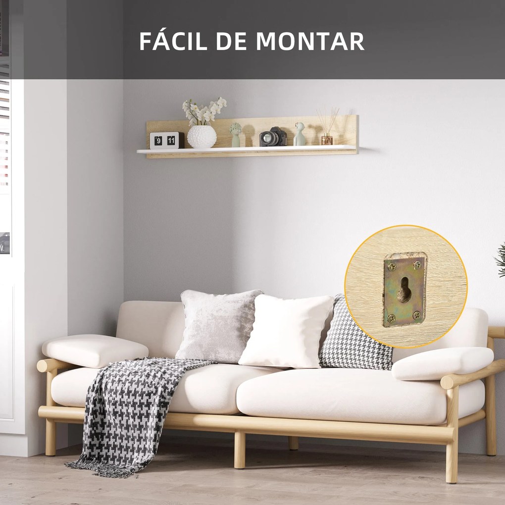 Estante com Prateleiras – Modelo Ålesund – 120x15x20 – Madeira – 6 Nív