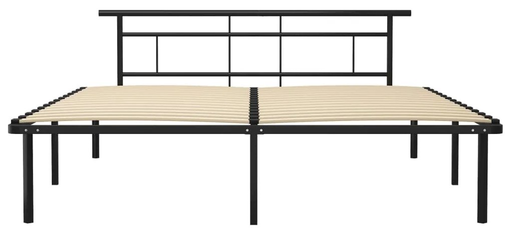 Estrutura de cama metal 200x200 cm preto