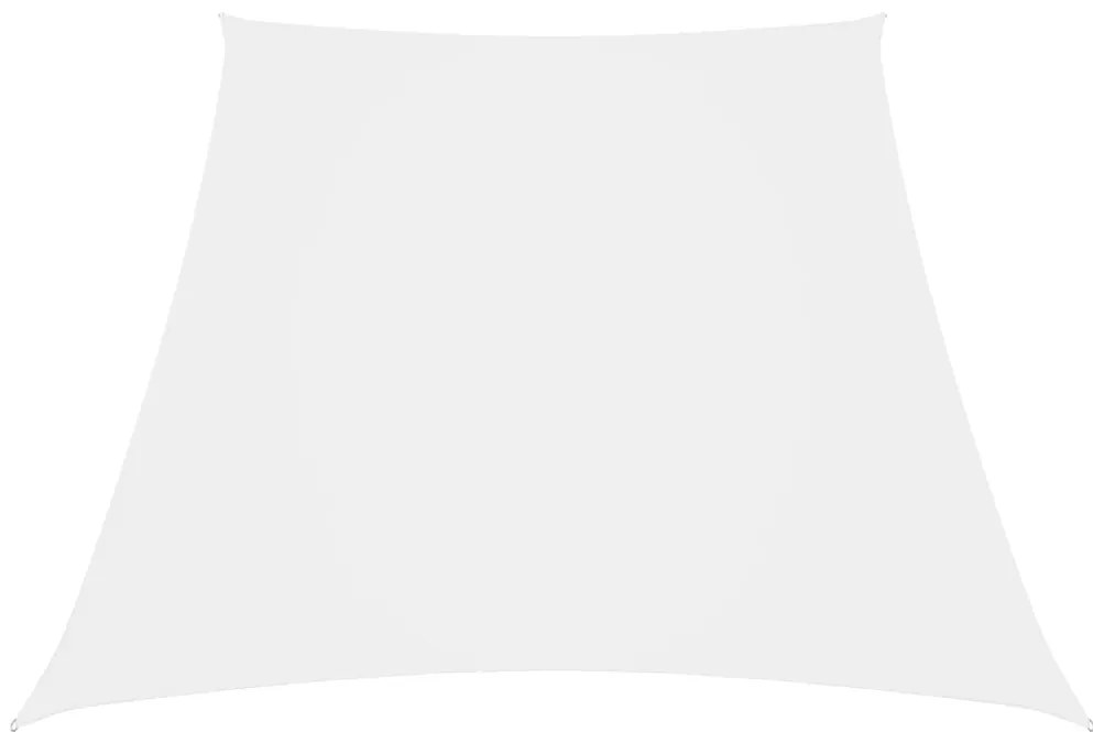 vidaXL Para-sol estilo vela tecido oxford trapézio 2/4x3 m branco