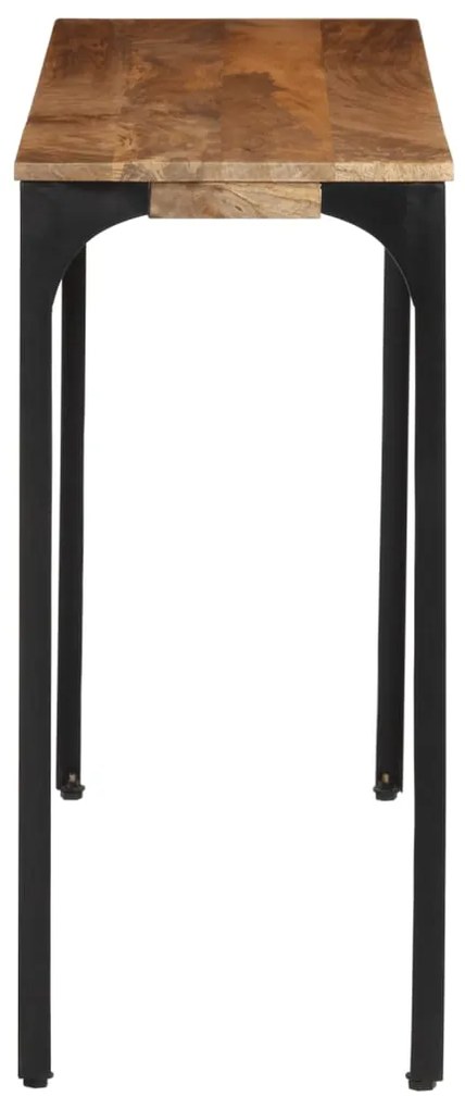 Mesa consola 110x35x76 cm mangueira maciça/ferro castanho