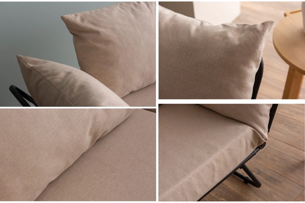 Sofá-Cama de 2 Lugares Viper – Creme – 150x78x60 cm
