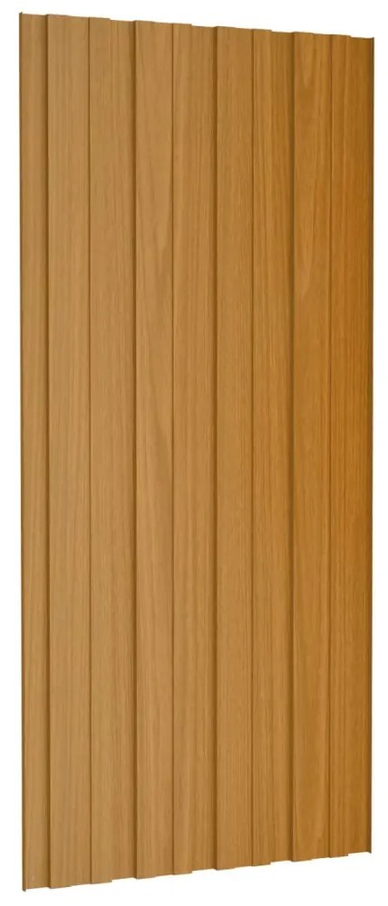 Painéis de telhado 36 pcs 100x45 cm aço galvanizado natural