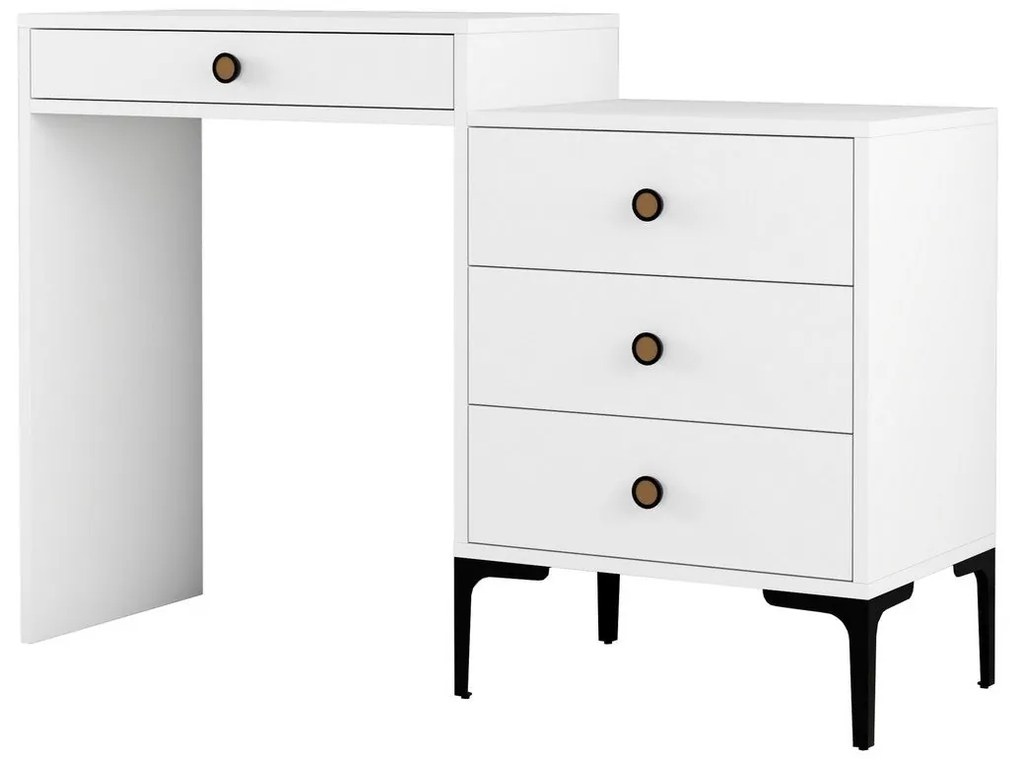 Mesa de Maquilhagem Lizbon500 – Branco – 124x84,7x40 cm