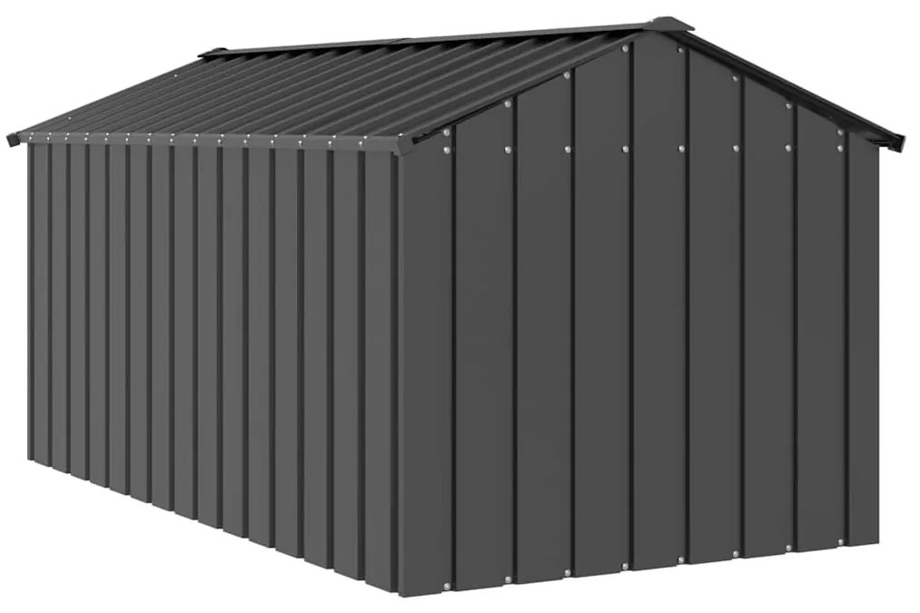 Casota para cães com telhado 114x202x101 cm aço galvanizado