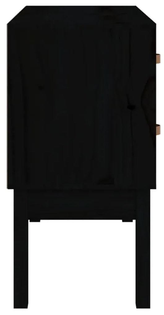 Mesa consola 90x40x78 cm madeira de pinho maciça preto