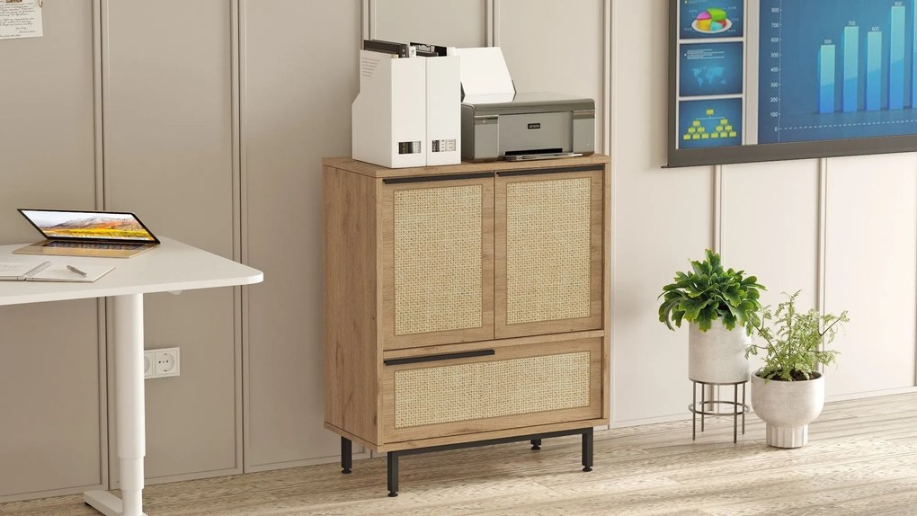 Armário Multiusos ON8B – Walnut Oak – 74,8 cm x 90,4 cm x 35,5 cm