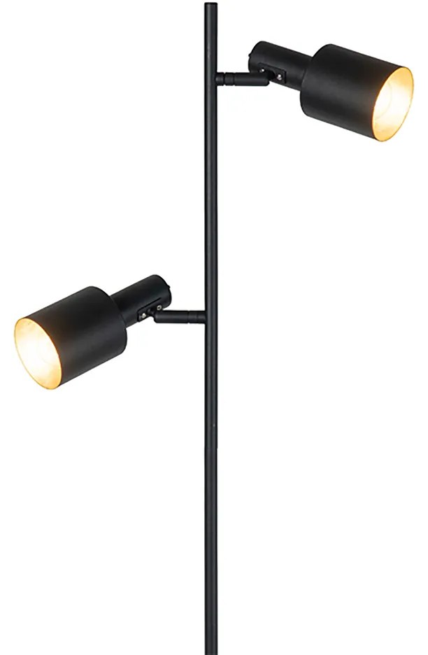 LED Candeeiro de pé inteligente preto com 2 A60 Wi-Fi - Stijn Moderno