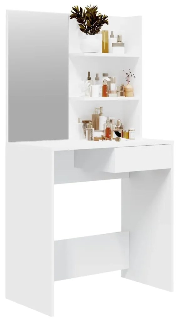 Toucador com espelho 74,5x40x141 cm branco