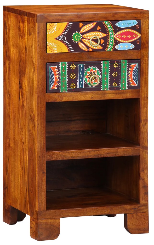 vidaXL Suporte de Telefone Castanho Mel 40x35x75 cm Madeira Sólida Acácia