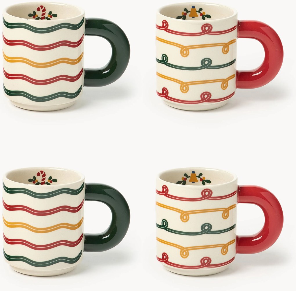 Canecas de Natal Cutemas, conjunto de 4