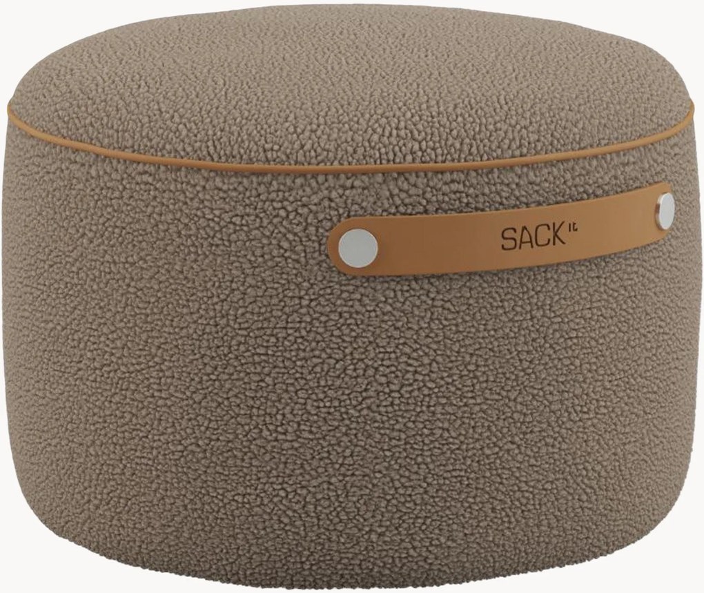 Pufe em teddy-bouclé SACKit