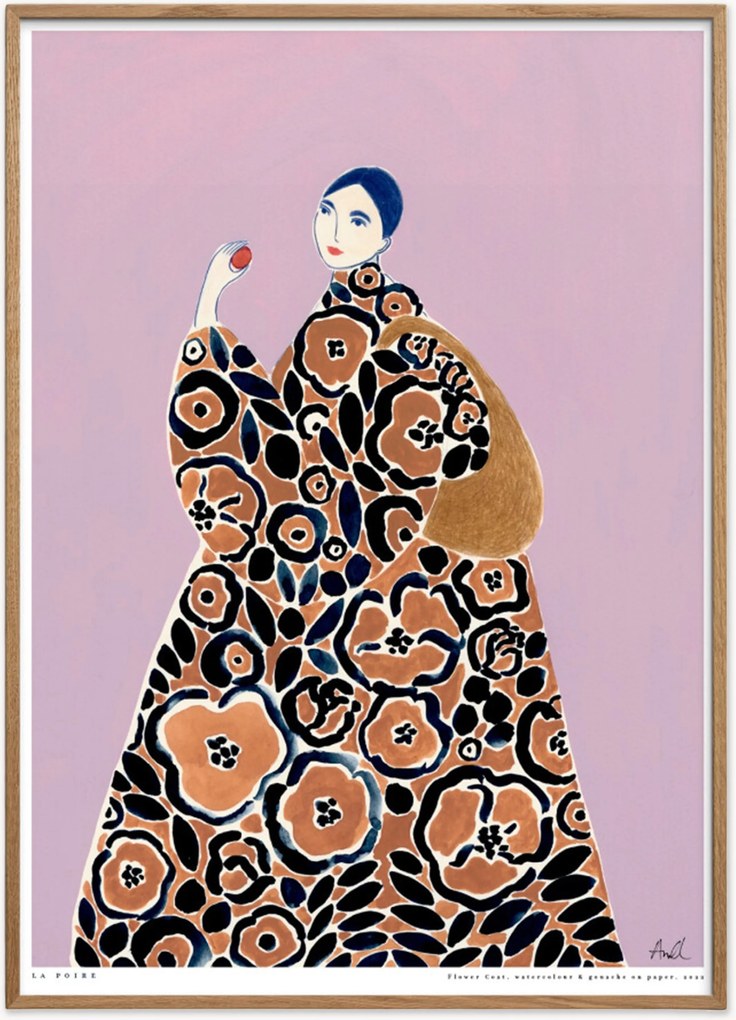 Impressão emoldurada Flower Coat