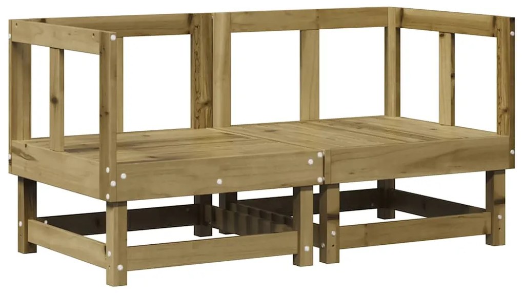 Sofás de canto com almofadões 2 pcs pinho impregnado