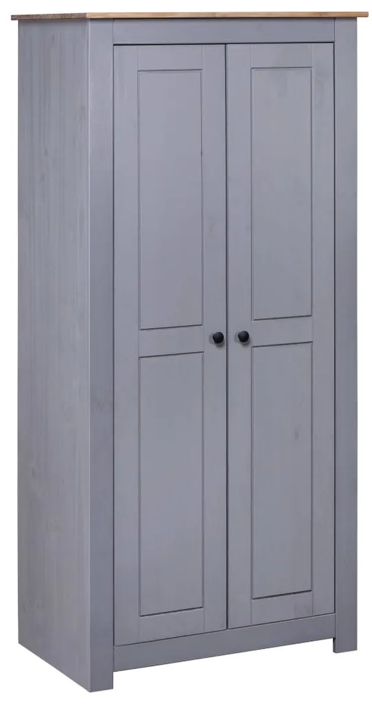 282665 vidaXL Roupeiro cinzento 80x50x171,5 cm pinho Panamá maciço