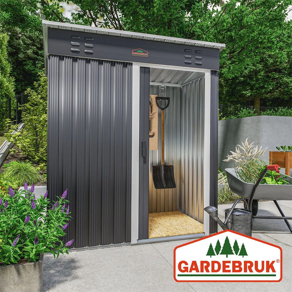 Abrigo Jardim para ferramentas em metal 185x165x90 cm antracite